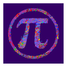 Pi Symbol Action Painting Spritzer