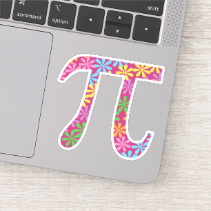 Pi-Symbol Frühling Pi Farbige Blumen Aufkleber