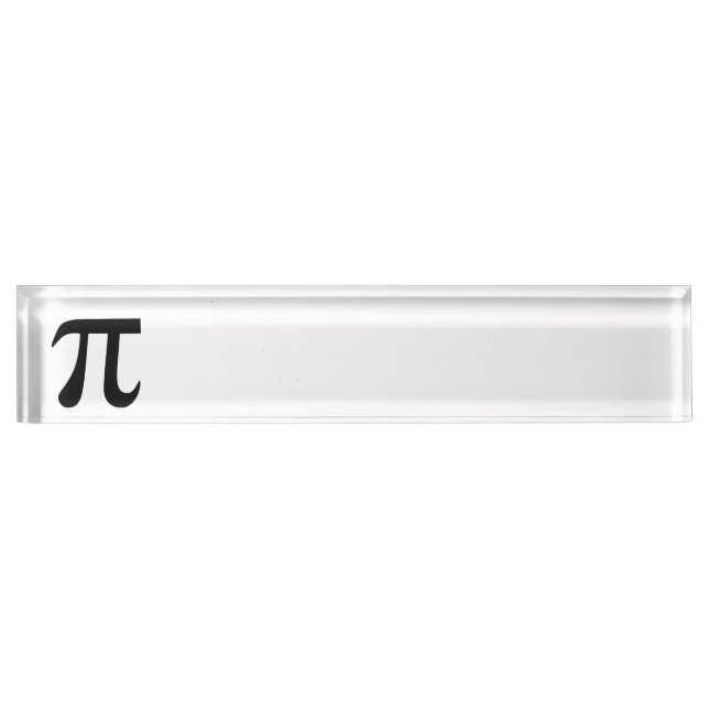 Pi Symbol Namensplakette (Vorderseite)
