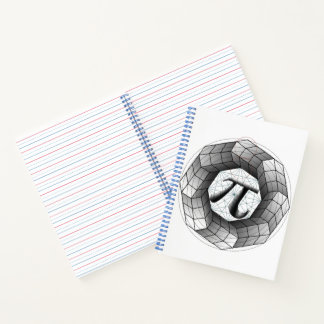 Pi Symbol Optical Illusion Notebook für Sie Notizbuch