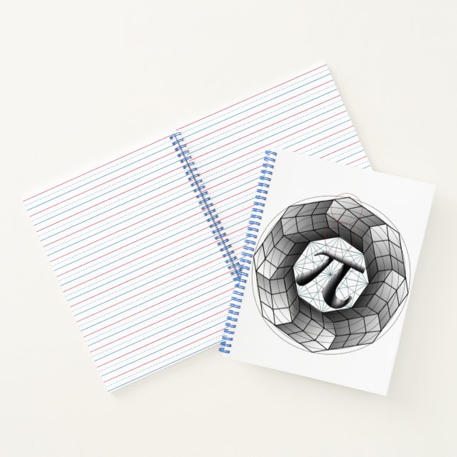 Pi Symbol Optical Illusion Notebook für Sie Notizbuch (Innenseite)