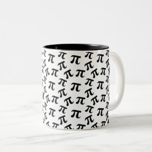 Pi Symbol Pattern Schwarz-weiß Stilvoll Zweifarbige Tasse