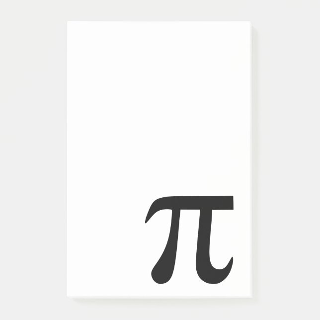 Pi Symbol Post-it Klebezettel (Vorderseite)