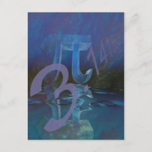 Pi-Symbol Postkarte