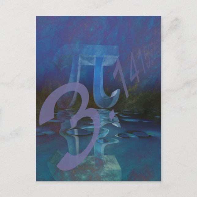 Pi-Symbol Postkarte (Vorderseite)