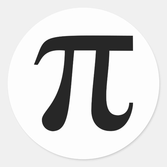 Pi Symbol Runder Aufkleber (Vorderseite)