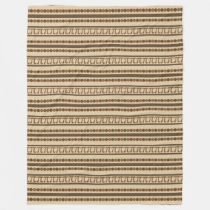 Pi Symbol Stripmuster Fleecedecke