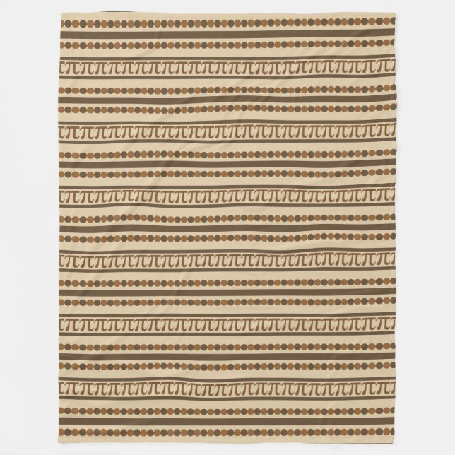 Pi Symbol Stripmuster Fleecedecke (Vorderseite)