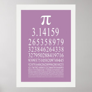 Pi-Symbol Zahlenummer Poster