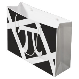 Pi Symbole noir et blanc sac cadeau graphique