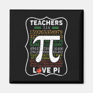 Pi Tag 3.14 Lehrer Liebe Pi Math Lehrer Geschenk- Magnet