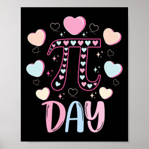 Pi Tag 3.14 Pi Symbol Funny Pi Day Candy Herzmatte Poster