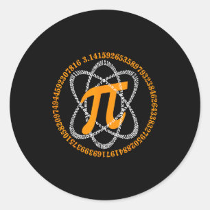 Pi-Tag 3,14 Pi-Zahl-Symbol Mathe-Wissenschaft-Gesc Runder Aufkleber