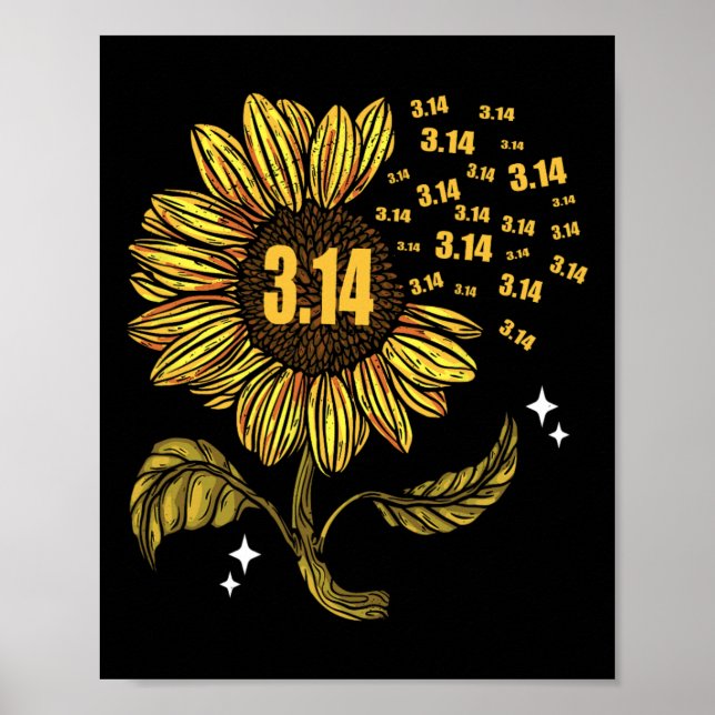 Pi Tag 3.14 Zahlenzeichen für Mathematiklehrer Poster (Vorne)