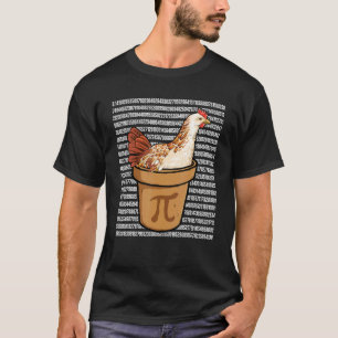 Pi-Tag Lustiger Mathe-Huhn in Pi-Schüssel Mathe-Le T-Shirt