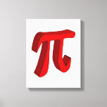 Pi the Constant In 3D Leinwanddruck<br><div class="desc">The math constant Pi in red set over a white background</div>