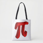 Pi the Constant In 3D Tasche<br><div class="desc">The math constant Pi in red set over a white background</div>