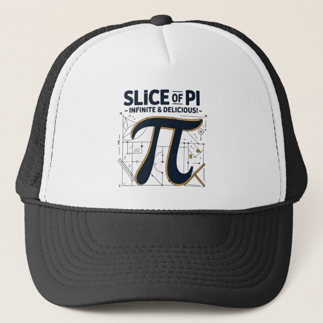 Pi-Trucker-Hut-Slice — Funny Math Lover-Geschenk Truckerkappe (Vorderseite)