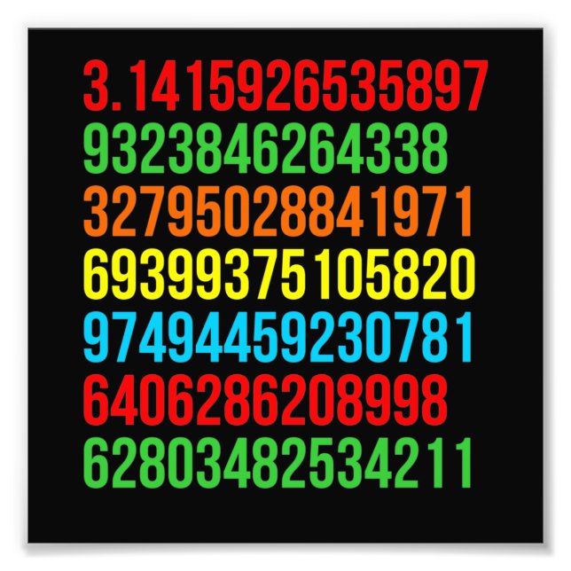 Pi Value Math Lehrer Mathematik Mathematik Student Fotodruck (Vorne)