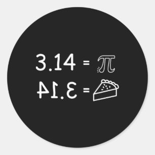 Pi Verschwörung Pie Fun Pi Day Match Runder Aufkleber