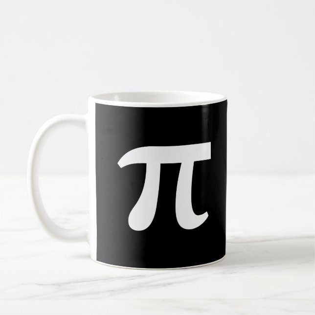 Pi White Writing Coffee Tasse (Links)