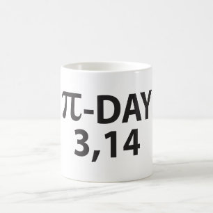 Pi-Zahl als Pi-Tag Kaffeetasse