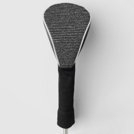 Pi-Ziffern Schwarz-Weiß-Mathe-Nummernmuster Golf Headcover