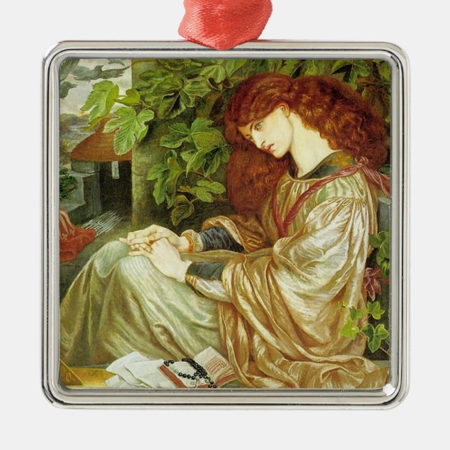 Pia De' Tolomei (schöne italienische Frau) Ornament Aus Metall (Vorne)