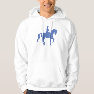 Piaffe Dressage-Pferd und Reiter (blau) Hoodie