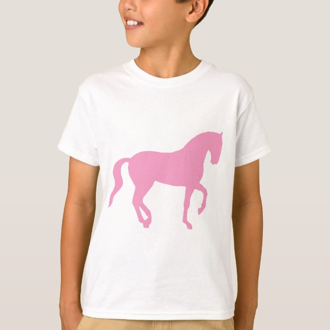 Piaffe Pferd (rosa) T-Shirt (Vorderseite)