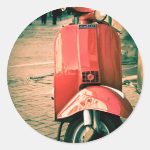 Piaggio-Roller in Italien Runder Aufkleber