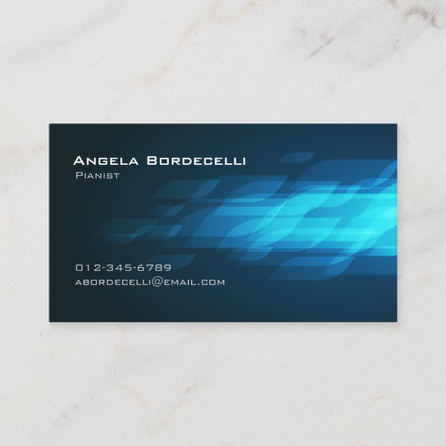 Pianist Business Card Flashback Visitenkarte (Vorderseite)