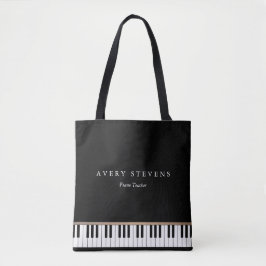 Pianist Elegant und einfache Black Piano Keys Busi Tasche