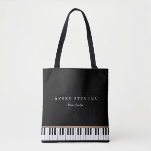 Pianist Elegant und einfache Black Piano Keys Busi Tasche
