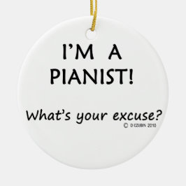 Pianist Entschuldigung Keramik Ornament