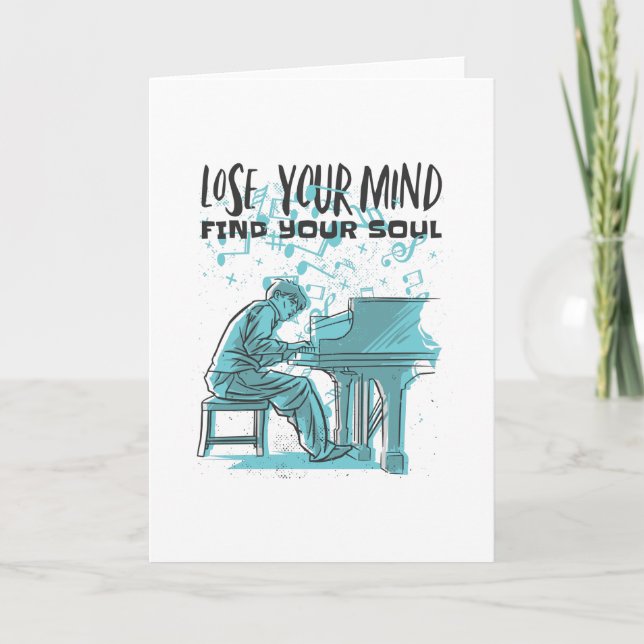 Pianist Gift Piano Sprichwort Karte (Vorderseite)