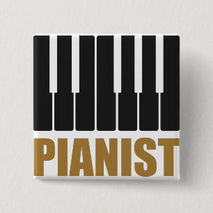 Pianist Moderne Typografie Button