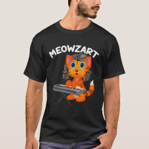 Pianist Musiker Pianist Meowzart Cat T-Shirt