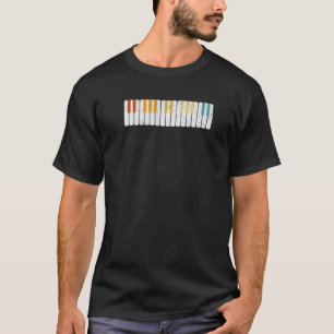 Pianist Pianist Klavierlehrer Keyboarder Retro D T-Shirt