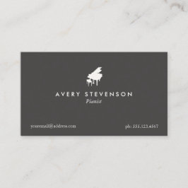 Pianist Piano Music Teacher Grand Piano Visitenkarte