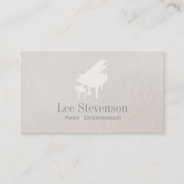 Pianist Piano Music Teacher Grand Piano Visitenkarte (Vorderseite)