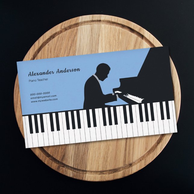 Pianist & Piano Teacher Visitenkarte (Pianist & Piano Teacher Business Card)