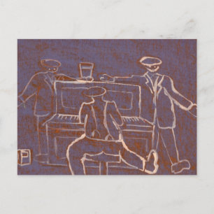Pianist Postkarte