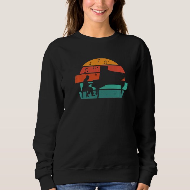 Pianist und Noten   Sweatshirt (Vorderseite)