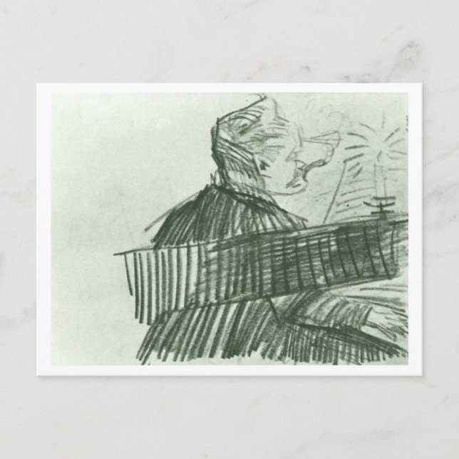 Pianist, Vincent van Gogh-schöne Kunst Postkarte (Vorderseite)