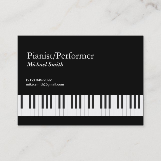 Pianist Visitenkarte (Vorderseite)