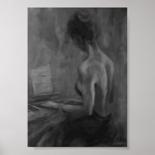 Pianista Mujer Originale Öle Kunstwerk Impresionie Poster
