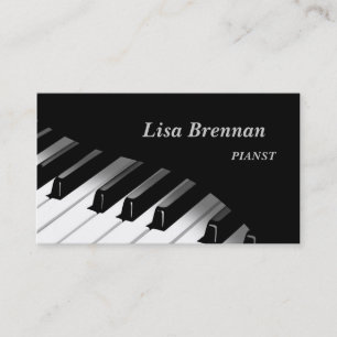 Pianiste, musicien, carte de visite de joueur de