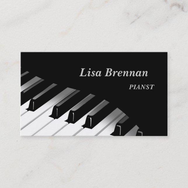 Pianiste, musicien, carte de visite de joueur de (Devant)