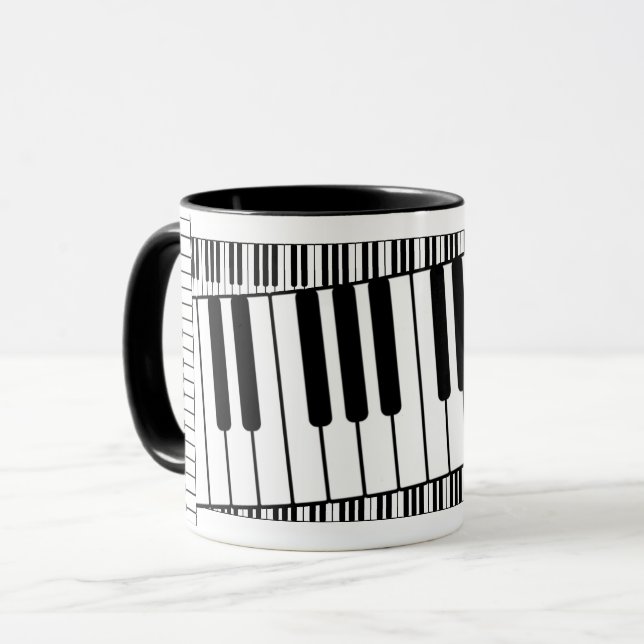 Pianistische Tasse (Vorderseite Links)